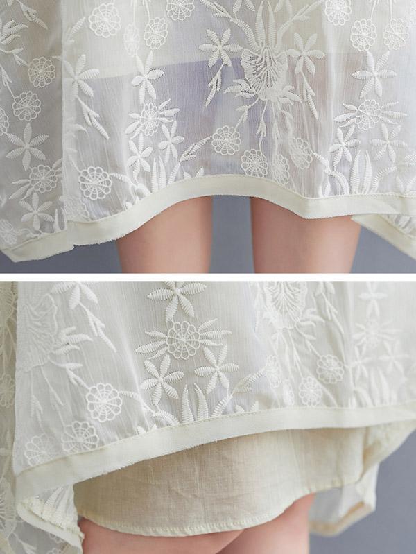 Original Split-Joint Hollow Lace Dress
