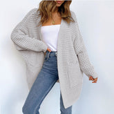 Loose Solid Color Sweater Outerwear
