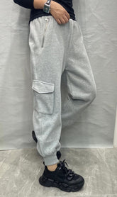 Retro Loose Solid Color High-Waist Cotton Pants