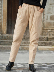 Vintage Casual Quilted Stitching Pants