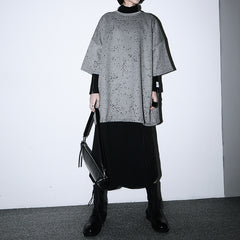 Women Personality Irregular Print Round Neck T-Shirt