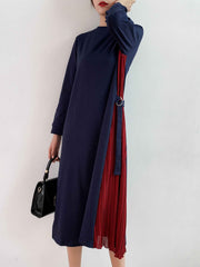 Loose Split-Joint Chic Ruffled Comfortable Midi Dress