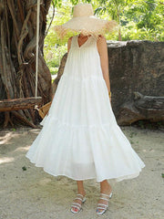 Summer Beach A-line Falbala Long Dress