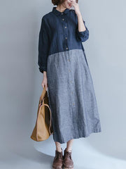 Comfortable Floral Printing Blouse Dress