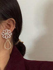 Original Shiny Floral Waterdrop Earrings