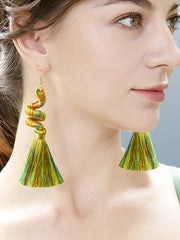 Hand-Woven Bohemian Long Tassel Earrings