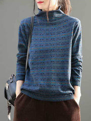 Vintage Floral Printed Long Sleeves Shirt