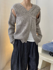Sweater Cardigan Loose Hollow Top
