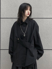 Women Solid Color Long Sleeve All Match Shirt