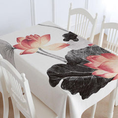 Lotus Ink Painting Tablecloth