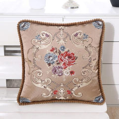 Floral Embroidered Pillow Case
