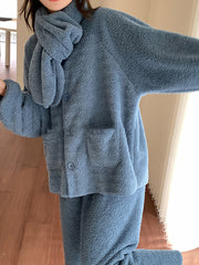 Casual Plush Nightgown Home Suit