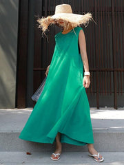 Casual Cotton Sleeveless Long Dress