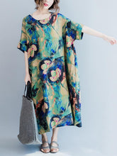 Loose Simple Ramie Cotton Dress