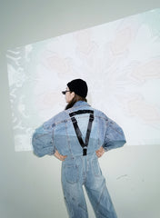 Women Stylish Zipper Removable Casual Jumpsuit