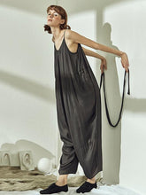 Black Loose Split-joint Sleeveless Jumpsuits
