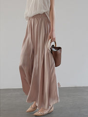 Simple High Waist All-Match Pleated Skirt