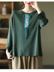 Retro Round Neck Loose T-Shirt