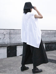 Women Solid Color Sleeveless Loose Loose T-Shirt