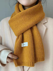 Solid Color Knitted Scarf
