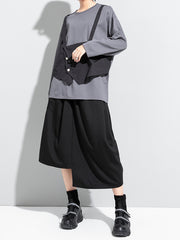 Women Round Neck Long Sleeve Casual Sweatshirt