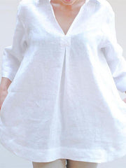 Loose Comfortable V-neck Blouses