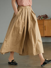 Retro Casual Loose Wide Leg Simple Casual Pants