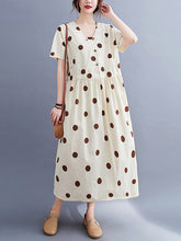 Original Polka-Dot V-Neck Dress