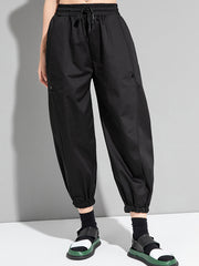 Loose Elastic Personality Solid Color Harem Casual Pants