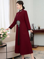 Retro Tang Suit Hanfu Embroidery Long Coat