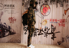 Camouflage 2 Piece Casual Loose Sports Suit