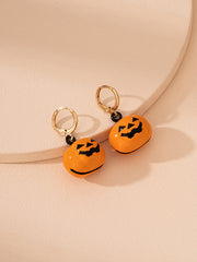 Skull Bat Pumpkin 3D Earrings