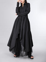 Vintage Over The Knee Long Sleeve Dress