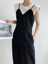 High Waist Loose Wide Leg Suspenders One Piece Casual Pants