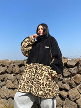 Women Retro Stand Collar Printed Loose Casual Coat