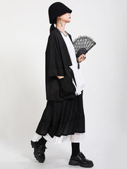 Original Thin Irregularity Solid Outwear