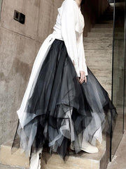 Gradient Asymmetric Mesh Bubble Skirt