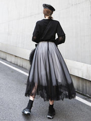 Casual Grenadine Bubble Skirt