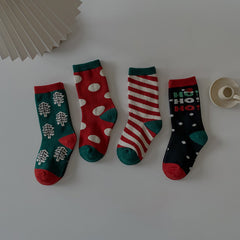Child Christmas Printed Knitted Socks