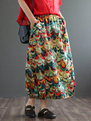 Original Elasticity Waist Floral Skirt