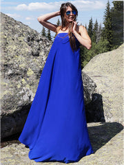 Soild Stylish Loose Maxi Dress
