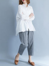 Loose Embroidered White Shirt