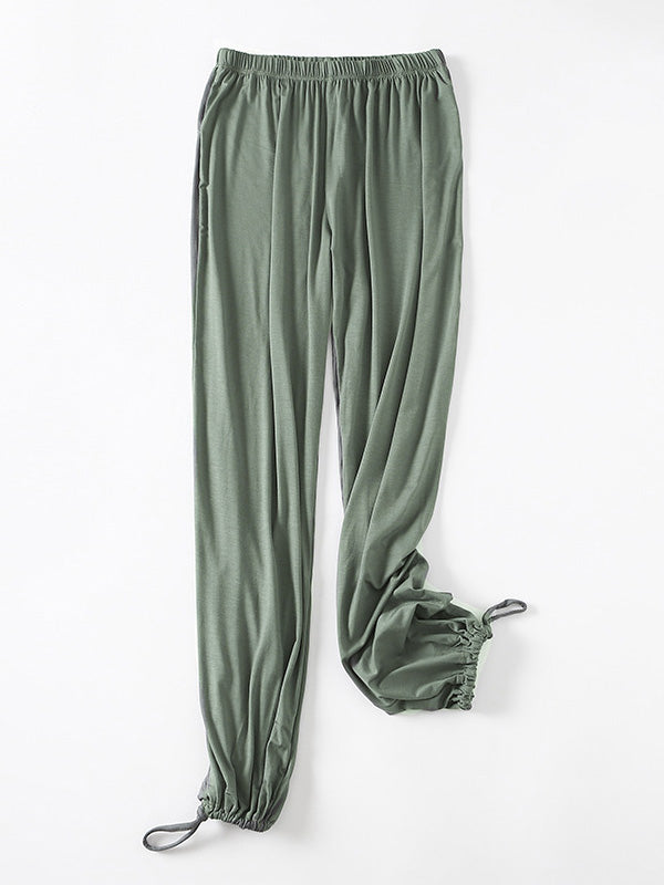 Comfortable Drawstring Elasticity Solid Pants