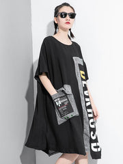 Original Personality Irregularity Split-Joint Dress