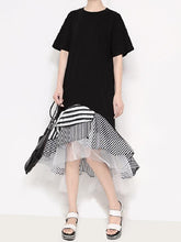 Fashion Chiffon Falbala Midi Dress