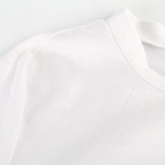 Personalized Twisted Solid Color Round Neck Short Sleeve T-Shirt