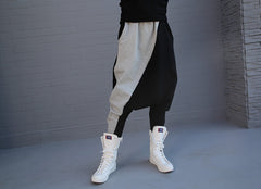 Black Stitching Sports Casual Pants