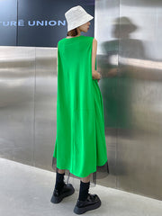 Sleeveless Summer Street Style Split-Joint Maxi Dress