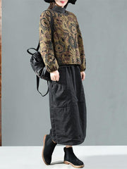 Vintage Printed Quilted Cotton Coat