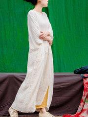 Soft 100%Cotton White Long Dress